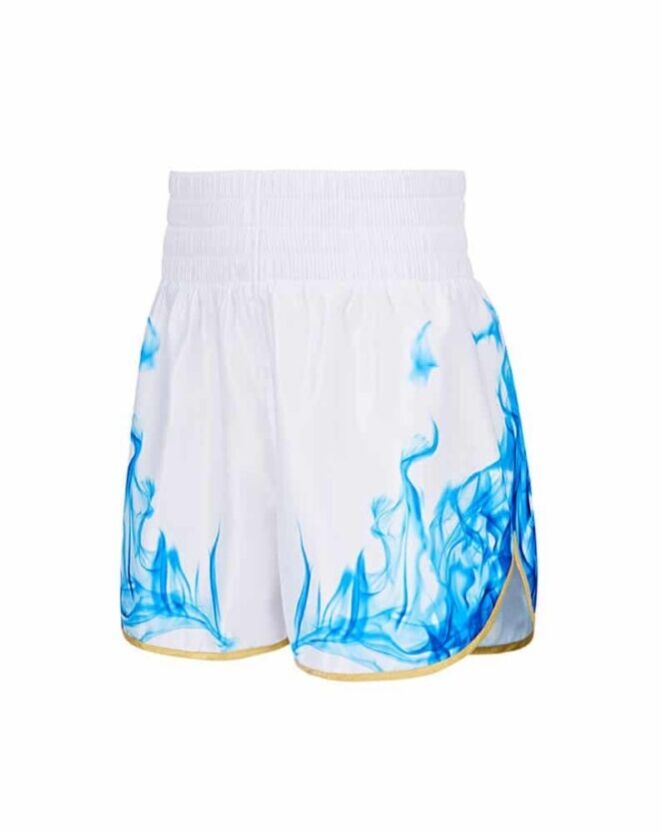 suzi-wong-blue-smoke-shorts.jpg Blue & White Smoke Customisable Boxing Shorts