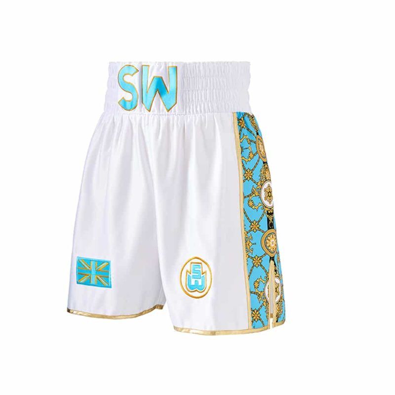 White Front Royality Custom Boxing Shorts White Front Royality Custom Boxing Shorts