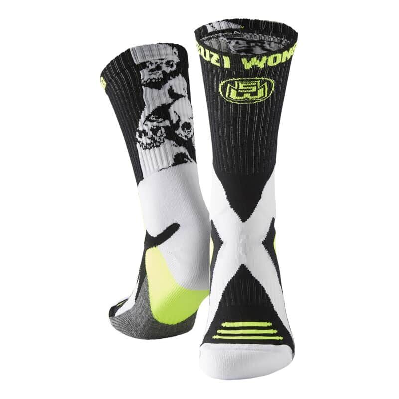 Limited Edition Boxing Socks Skulls Black and Neon Limited Edition Boxing Socks Skulls Black and Neon