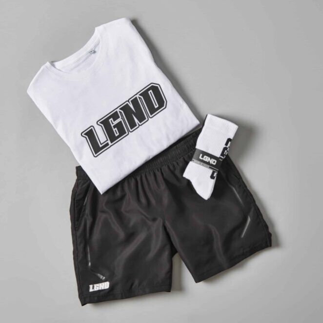 LGND Bundle - White Tee Black Shorts White Sock-square