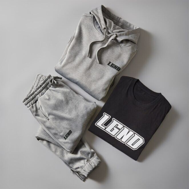 LGND - Grey Hoody, Grey Bottoms, Black Tee-square