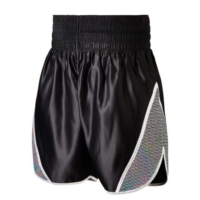 SW Shorts Black Silver Sparkle Victor 2026 Customisable Boxing Shorts