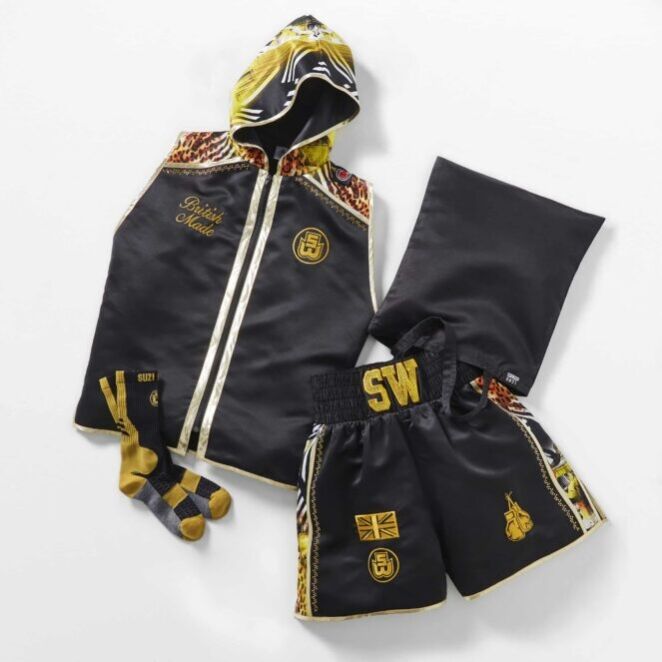 SW Black w leopard trim Ring Bundle Boxing Kit Bundle