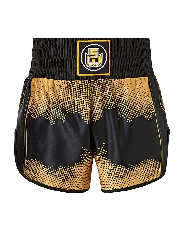 Ombre Black and Gold Thai Boxing shorts