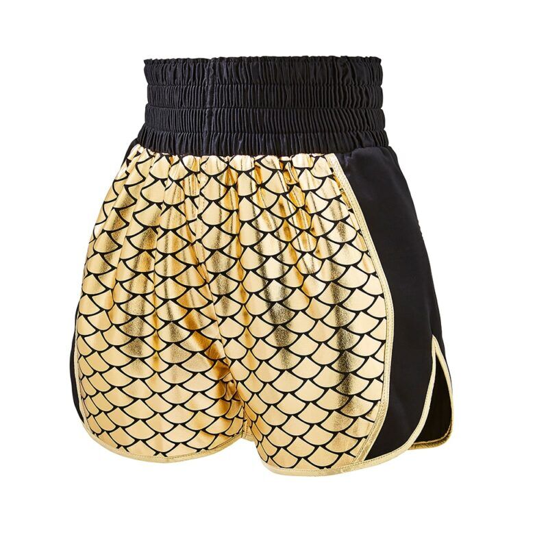 Women's Gold Mermaid Shine Customisable Boxing Shorts