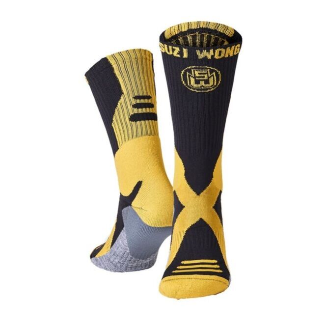 Suzi Wong X-Sole Boxing Socks Black Gold Suzi Wong X-Sole Boxing Socks Black Gold