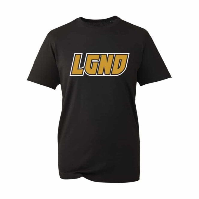 LGND Spirit Black T-Shirt with Gold Logo LGND Spirit Black T-Shirt with Gold Logo