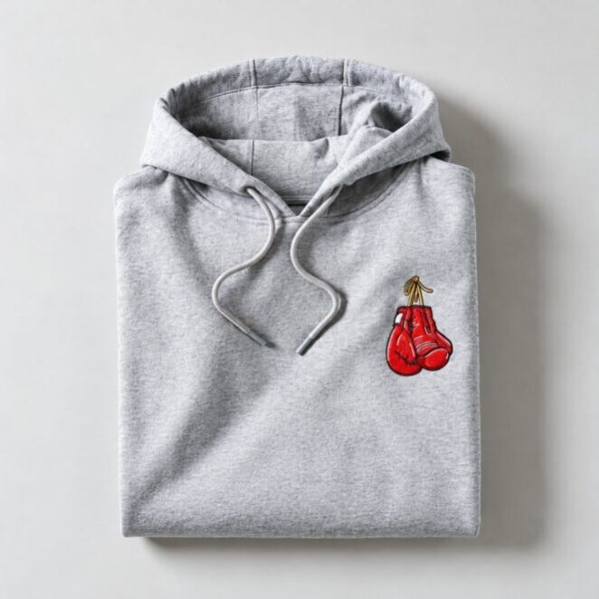 embroidered-glove-hoody-grey-red-glove-folded Embroidered Glove Hoody Grey Red Glove
