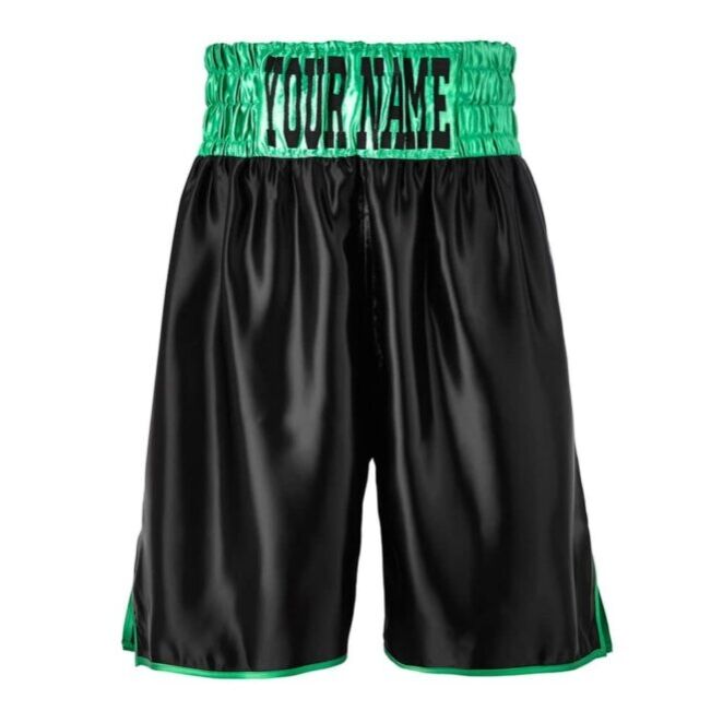 Black and Green Customisable Boxing shorts Black and Green Customisable Boxing shorts