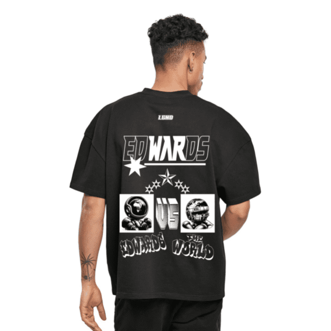 Edwards vs The World - LGND Oversized Black T-Shirt Edwards vs The World - LGND Oversized Black T-Shirt